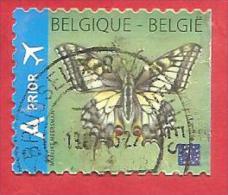 BELGIO USATO - 2012 - Swallowtail Butterfly Selfadhesive Right Unperforated - 1 Europe U - Michel BE 4301BDr - Gebruikt