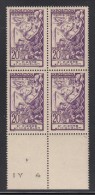 St Pierre Et Miquelon 1937 MNH Sc 165 20c Plane, Car, Ship Paris Int'l Exposition Margin Block - Neufs