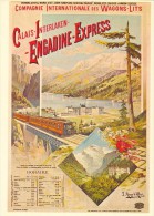 Suisse, LU Lucerne, Calais Interlaken Engadine Express , Fahrplan Horaire, Litho, Reproduction - LU Lucerne