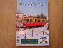 EN LIGNES Revue Ferroviaire N° 71 Travaux TGV Wagon Plat Euro 4000 Wegmann CFL SNCB NMBS Chemins Fer Train Autorail Rail - Ferrocarril & Tranvías
