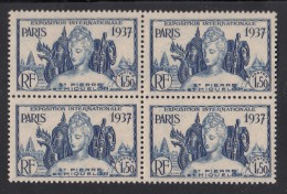 St Pierre Et Miquelon 1937 MNH Sc 170 1.50fr Paris International Exposition Block - Nuevos