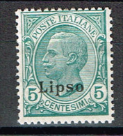 Colonie Italiane -Isole Dell'EGEO - Lisso Sass. 2 - NUOVO (*) - Ägäis (Lipso)