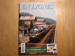 EN LIGNES Revue Ferroviaire N° 57 Livrée Verte 1970 Les 62 Tgv Travaux SNCB NMBS Chemins Fer Train Autorail Rail - Railway & Tramway