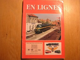 EN LIGNES Revue Ferroviaire N° 38 Ouest Américain Travaux TGV  SNCB NMBS Chemins Fer Train Autorail Rail - Ferrocarril & Tranvías