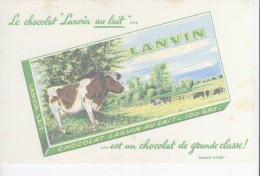 BUVARDS-PUB-CHOCOLAT LANVIN-CHOCOLAT AU LAIT-BUVARD EFGE-BUVARD 1 - Chocolat