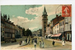 SAINT-DIE (Vosges) - La Place Saint-Martin - Animée Et Colorisée - Saint Die