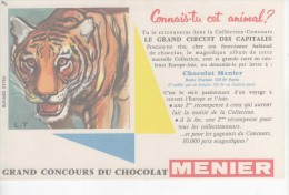 BUVARDS-PUB-CHOCOLAT MENIER-GRAND CONCOURS DU CHOCOLAT MENIER-PHOTO 1 TIGRE-BUVARD 2 - Kakao & Schokolade