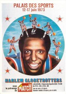 Basket-ball- Luigi CASTIGLIONI " Affiche HARLEM GLOBETROTTERS (1) Palais Des Sports PARIS 1973 *PRIX FIXE - Baloncesto
