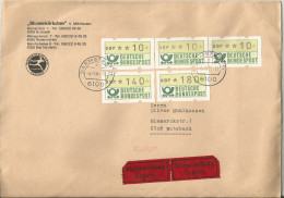 TOP!! BUNDESREPUBLIK AUTOMATENMARKEN * SELTENER EILBOTEN BRIEF * DARMSTADT 5.1.1981 * INBETRIEBNAHME WERTZEICHENDRUCKER - Timbres De Distributeurs [ATM]