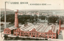 L'USINE SINGER A BONNIERES-SUR-SEINE CARTE COMMERCIALE - Bonnieres Sur Seine