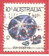 AUSTRALIA USATO - 1974 - Star Sapphire - PERFIN VG - 10 C - Michel AU 561 - Perforiert/Gezähnt