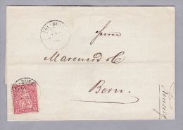 Heimat LU LUZERN 1868-09-30 Luzern Filial Bureau  Brief Nach Bern - Brieven En Documenten
