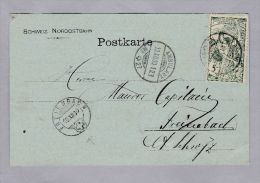 Schweiz SZ FREIENBACH 1900-12-10 AK-O Auf Avis Von Schw. Nordostbahn Stations-O Bach - Cartas & Documentos