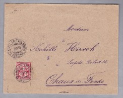 Heimat Bahnlinie Tramelan-Tavannes 1893-08-03 Auf Brief Nach Chaux-de-Fonds Mit W2 10Rp Zu#61A - Lettres & Documents