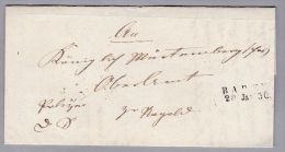 Heimat DE BW Baden1850-01-29 Brief Nach Nagold Mit Inhalt - Prephilately