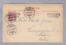 Heimat AG HABSBURG 1903-06-02 Langstempel Auf Ansichtskarte - Cartas & Documentos