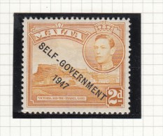 King George VI - 1948 - Self Government - Malte (...-1964)