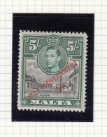 King George VI - 1948 - Self Government - Malta (...-1964)