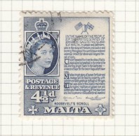 Queen Elizabeth II - 1956 - Malta (...-1964)