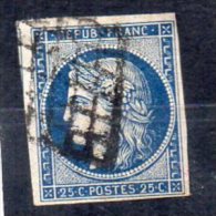 FRANCE    N°4   Ob  Grille - 1849-1850 Ceres