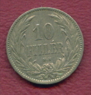 F2706 / - 10 Filler - 1894 -  Hungary Hongrie Ungarn - Coins Munzen Monnaies Monete - Hungary