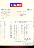 Factuur Facture Brief Lettre  - Vins Wijn Cinzano - Bruxelles 1955 - Alimentos