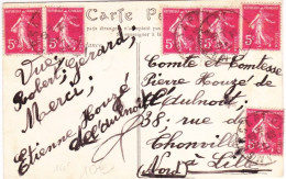 SEMEUSE - 1938 - CARTE POSTALE De LAMBERSART (NORD) Pour LILLE - 1906-38 Säerin, Untergrund Glatt