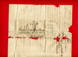 LETTRE 31 JANVIER 1813 DE MAQUINAY DE LIEGE DEPARTEMENT DE L OURTE A BIGOURDAN DE BORDEAUX - 1794-1814 (Periodo Francese)