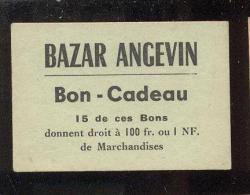 Bon Cadeau  -  Bazar Angevin  à  Angers  (49) - Bons & Nécessité