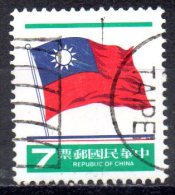 TAIWAN 1978 National Flag  $7 - Red, Blue And Green   FU - Usados