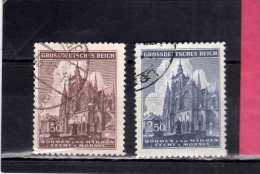 GERMANY GERMAN OCCUPATION OCCUPAZIONE TEDESCA BOHEMIA AND MORAVIA 1944 PRAGUE ST VITUS CATHEDRAL COMPLETE SET USED - Usati