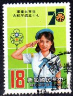 TAIWAN 1985 75th Anniv Of Girl Guide Movement - $18 Girl Guide Saluting  FU - Gebraucht