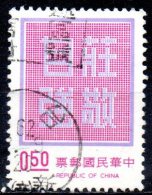 TAIWAN 1972  Dignity With Self-Reliance (Pres. Chiang Kai-shek)  - 50c. - Lilac And Purple   FU - Gebruikt