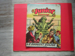 BD  N° 75  JUNIOR  MENSUEL  ESPIONNAGE   LE DIAMANT ROUGE  PAR LIONEL    1957 - Formatos Pequeños