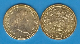 Rm-62 FERNANDO VII 8 ESCUDOS 1.813 Oro CATALUNYA SC/UNC Réplica T-DL-10.856 - Ensayos & Reacuñaciones