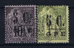 Guadeloupe : Yvert Nr 10 + 11  Used Obl  1890 - Gebruikt