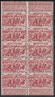 St Pierre Et Miquelon 1946 MH Sc C9 Block Of 10 5fr Chad To Rhine Issue Varieties - Blocchi & Foglietti