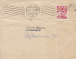 Iceland REYKJAVIK 1961 Cover Brief Locally Sent But Readressed Horse Pferd Cheval Stamp (2 Scans) - Storia Postale