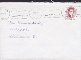 Norway BORGHEIM 1973 Cover Brief To Denmark Jacob Aall Stamp - Brieven En Documenten