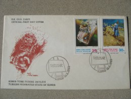 CIPRO TURCA KIBRIS TURK FEDERE - ARTE 1983 - Storia Postale
