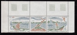 St Pierre Et Miquelon 1989 MNH S519a Pair With Centre Label Heritage Of Ile Aux Marins - Top Margin - Unused Stamps