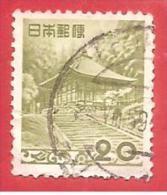 GIAPPONE USATO - 1954 - Golden Hall Of The Chusonji - 20 ¥ - Michel JP 589 - Gebruikt