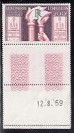 St Pierre Et Miquelon 1959 MNH Sc C23 Margin Copy 200fr Anchors, Torches - Constitution Approval, Vote For France - Nuevos