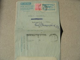 INDIA 1954 BY AIR MAIL AEROGRAMMA DA CALCUTTA A MILANO - Airmail