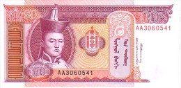 MONGOLIE   20 Tugrik    Non Daté (1993)    Pick 55     ***** BILLET  NEUF ***** - Mongolie