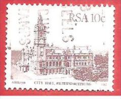 SUD AFRICA - USATO - 1983 - City Hall, Pietermaritzburg -  10 C - Michel ZA 610Ib - Usados