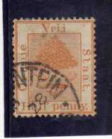 ORANGE FREE STATE STATO LIBERO 1868 1900 TREE ALBERO HALF 1/2 PENNY ORANGE 1883 USED USATO - Stato Libero Dell'Orange (1868-1909)