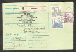 C01713 - Czech Rep. (1994) 262 41 Bohutin / 336 01 Blovice (postal Parcel Dispatch Note) - Storia Postale