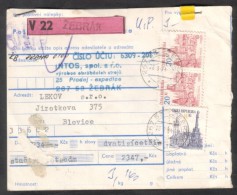 C01714 - Czech Rep. (1994) 267 53 Zebrak / 336 01 Blovice (postal Parcel Dispatch Note) - Storia Postale