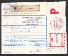 C01724 - Czech Rep. (1994) Dobris 1 / 336 01 Blovice (postal Parcel Dispatch Note) - Covers & Documents